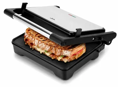 Elektrogrill 1500 W, 180°-Öffnung, Antihaftbeschichtung, 26x16,5 cm