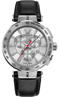 Produktbild von Versace Aion Chronograph Herrenarmbanduhr Schwarz Silber
