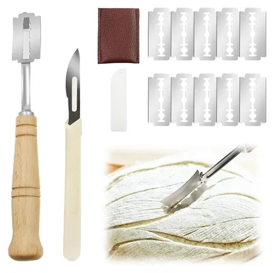 Brotmesser-Set 2 Stück mit 10 Klingen, Brotschnitzer
