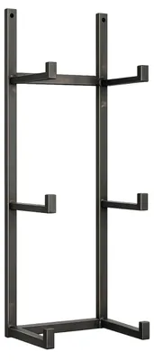 Produktbild von Ziegelform Wandhalter Merita 3 Metallhalter 22 x 16,5 x 65,5 cm, schwarzes Regal aus Metall ohne Ziegelformen, galvanisiertes Eisen, Wandhalter Regalhalter für Ziegelform Regal, Vintage Industrial