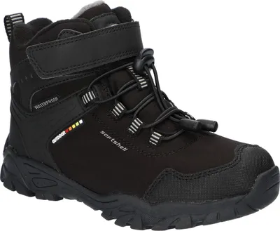 Produktbild von Kinder Winterstiefel Softshell wasserdicht warm gefüttert mit Klettverschluss – rutschfest & leicht | American Club Wt266 Schwarz 27