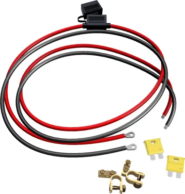 Produktbild von Offgridtec 1,5m 4mm² Batteriekabel M8 mit Flachsicherungshalter, 20A Sicherung und Polklemmen