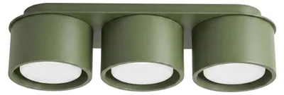 Image de Plafonnier MODO 3 vert olive Gx53 3xGx53 10 W aluminium 8,2 x 10,4 x 32,4 cm Sollux Lighting