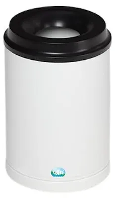 Produktbild von Selbstlöschender Papierkorb | 15 Liter, HxBxT 37x25x25cm | Verzinkter Stahl | Weiß