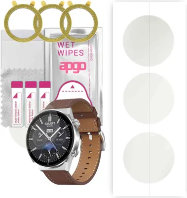 Produktbild von apgo 3 Stück Schutzfolie, Matt, kompatibel mit DT NO.1 DT3 Pro Max Smartwatch, Hydrogel Displayschutzfolie mit Positionierhilfe, Displayfolie, robust und kratzfest