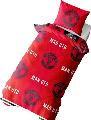 Obrázok produktu pre Manchester United FC - Obojstranná posteľná bielizeň TC199 (jednolôžko) (červená/čierna/biela)