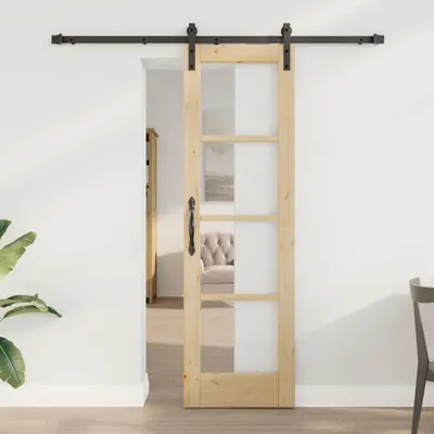 Produktbild von Möbel Schiebetür ORKDAL Braun 61 x 198.5 cm Massivholz Kiefer - Haustüren 3331817