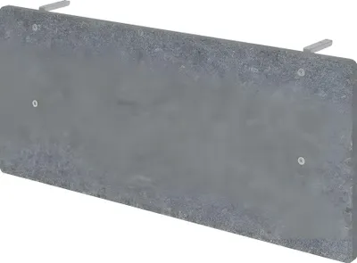 Produktbild von Sichtblende SIA12, 1195 x 500 x 25 mm, Tischlänge 1200 mm grau-meliert
