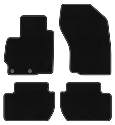 Obrázok produktu pre Velúrové autokoberce pre: Peugeot 4007 2007-2012 (crossover) – sada 4 ks, čierne, na mieru – Wielganizator BASIC