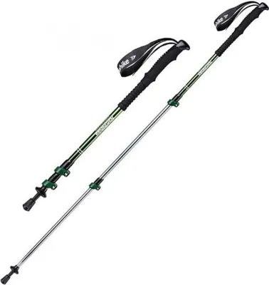Produktbild von Naturehike ST01 3-Node 6061 AL Trekking Pole | Ultraleichte Aluminiumlegierung | Komfortabler EVA-Griff | Herren-Army Green | Langlebige Outdoor-Ausrüstung