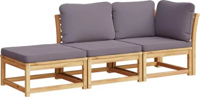 Obrázek produktu pro vidaXL 3dílná zahradní lounge souprava s polštáři Masivní akáciové dřevo
