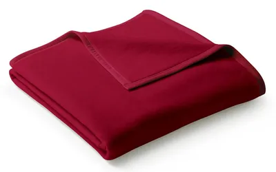 Produktbild von Plaid / Decke Uno Baumwolle samtrot 150 x 200cm