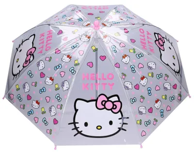 Obrázek produktu pro Vadobag Hello Kitty Rainy Days, V plné velikosti, Průhledná, Růžová, Hello Kitty, Dívka, Dětský, Dívka
