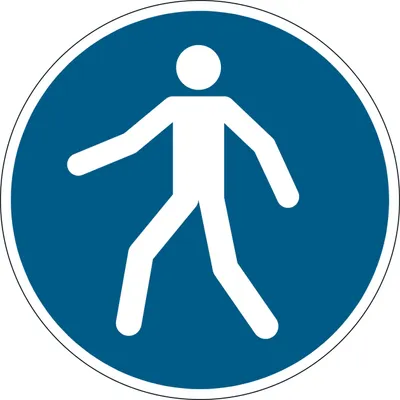 Obrázok produktu pre DURABLE Gebotsaufkleber 'Fußgängerweg benutzen'
