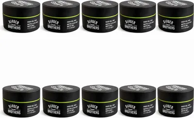 Produktbild von Matte Look Hair Wax 150 ml – Extra starker Halt Haarwachs Matt Barber Brothers Cosmetics 10 Stück