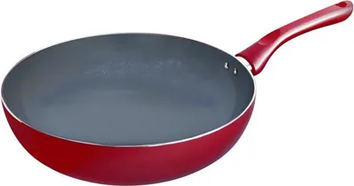 Obrázok produktu pre Pánev Wok, Keramika, Červená, 28Cm