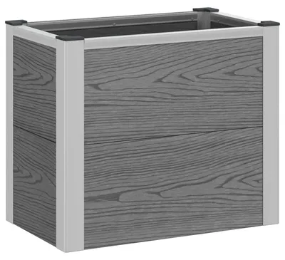 Produktbild von vidaXL Hochbeet Grau 50 x 30 x 22 cm WPC und Aluminium