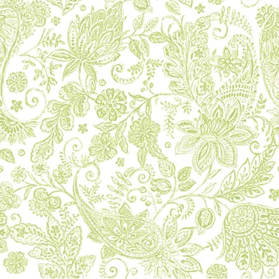 Zdjęcie produktu dla Papstar Servietten limonengrü Paisley 40x40 cm 50 Stück