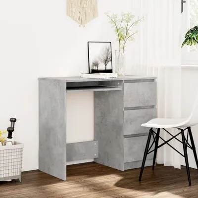 Produktbild von "2026 Promotion" Schreibtisch Betongrau 90x45x76 cm Holzwerkstoff - Schreibtische CC26947