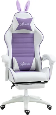 Zdjęcie produktu dla Fotel gamingowy Vinsetto – ergonomiczny fotel dla graczy z podparciem lędźwiowym