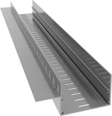 Produktbild von Renoplast Aluminium Lineares Profil RenoDrain für belüftete Terrassen auf gleicher Höhe mit dem Boden, Lineare Wasserableitung, Profil 200cm