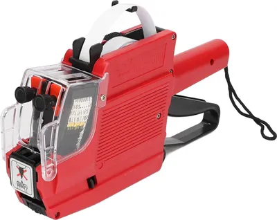 Produktbild von Preisauszeichner MX-6600 für 10-stellige und 2-zeilige Etiketten - Rot | Geeignet für Symbole, Preise, Einzelhandelsetiketten und Verfallsdatumstempel