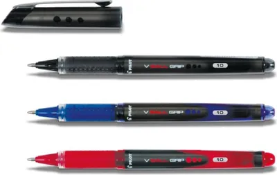 Produktbild von Pilot V Ball Grip 10 - 3er-Set schwarz, blau, rot