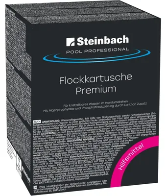 Produktbild von Steinbach Flockkartusche Premium 8 x 125 g Poolchemie, weiß, 9.6 x 9.6 x 20.05 cm