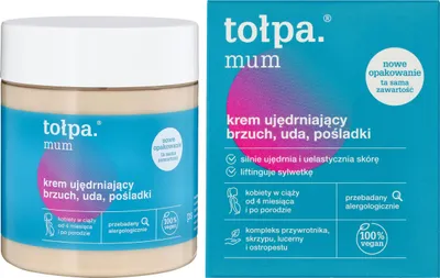 Image de TOŁPA Mum Crème raffermissante pour le ventre, les cuisses et les fesses 250 ml