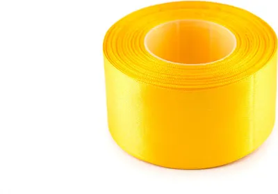 Produktbild von Satinband 50mm x 32m Rolle, Farbe:012 gelb