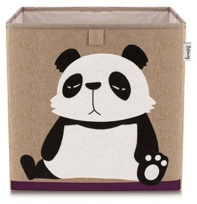 Image de Boîte de rangement en tissu pour enfant "panda", compatible Ikea Kallax Lifeney