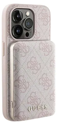Obrázok produktu pre Guess, puzdro MagSafe Saffiano pre iPhone 14 Pro a powerbanka s kapacitou 5000 mAh, ružová
