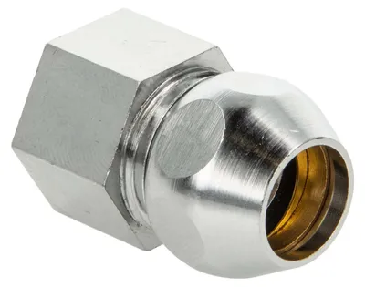 Produktbild von tecuro gerade Quetschverschraubung Ø 14 mm x G 1/2 Zoll IG, flachdichtend, Messing verchromt