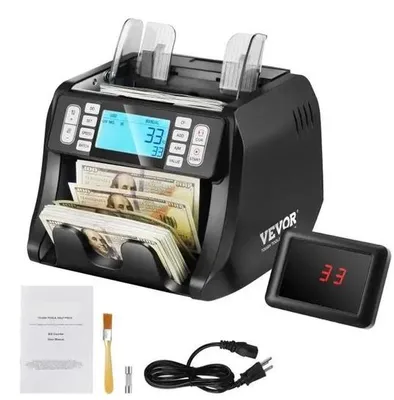 Produktbild von Automatische Geldwechselmaschine - 1200 Billetten/Min - Valsgelderkennung (UV/MG/IR/DD) - Automatischer Geldautomat - für Bank und Unternehmen - Schwarz - LCD & LED Display