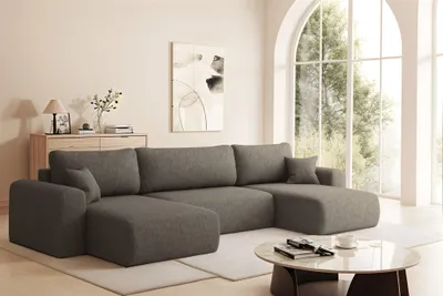 Produktbild von Wohnlandschaft Sofa mit Schlaffunktion FLORA Stoff Verita Braun