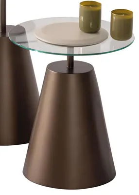 Zdjęcie produktu dla Nowoczesny szklany stolik pomocniczy Designerskie meble do salonu Okrągłe stoły