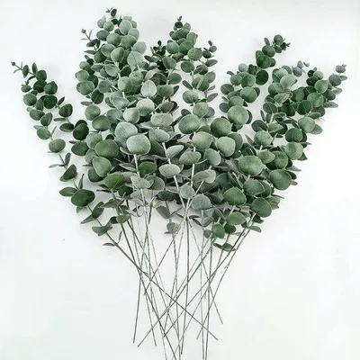 Image de Branches d'eucalyptus artificielles pour décoration de table - 38 cm - plastique