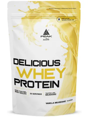 Produktbild von Delicious Whey Protein - 900g : Vanilla Milkshake I Eiweiss I Eiweiß I Proteinmischung (Whey Konzentrat I Whey Isolat) I Milchshake - Konsistenz I mit Laktase I perfekte Löslichkeit I unschlagbarer Geschmack I Muskelaufbau