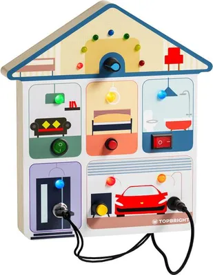 Obrázok produktu pre Topbright BUSY BOARD HAUS,ab 36 Monaten, Holzspielzeug, Motorikspielzeug