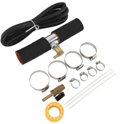 Image de Kit d'installation auxiliaire pour réservoir de carburant 17 pièces 11025 en métal, kit d'installation de carburant de 3,8 cm pour raccords de sortie de carburant femelles de 9,5 mm