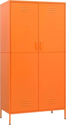 Image de vidaXL Armoire orange 90x50x180 cm acier