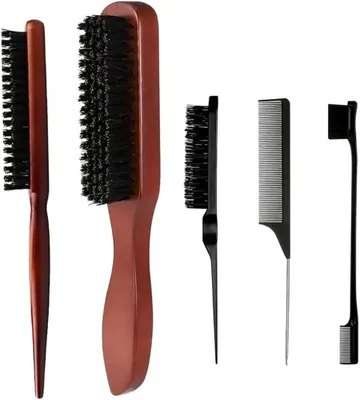 Produktbild von Haarbürste Set 4-teilig, Holzgriff, für Haarstyling, für alle Haartypen