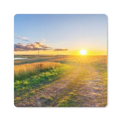 Produktbild von MuchoWow® Mauspad Mousepad Sonne - Natur - Landschaft 30x30 cm - Mousepads - Maus Mat - Pad - Mausunterlage - Gaming