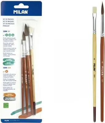 Produktbild von MILAN Pinsel Set Nr. 4.10,16 Serie 101+1 Wohnung Nr. 8 Serie 524 BWM 10462 Mailand Blister