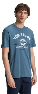 Productafbeelding van Tom Tailor heren T-shirt van katoen met logo-opdruk