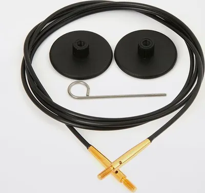 Produktbild von Seil für Nadelspitzen 76 cm Edelstahl schwarz/gold