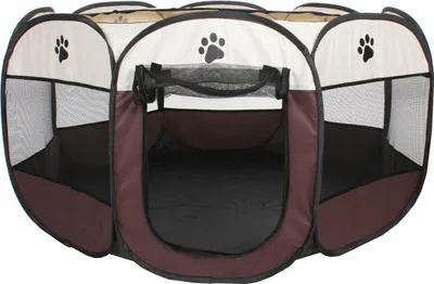 Obrázok produktu pre Pet Octagonal ohrádka pre psy hnedá
