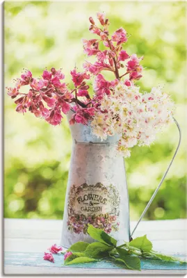 Produktbild von ARTland Leinwandbild Kastanien Blüten in Krug Größe: 40x60 cm