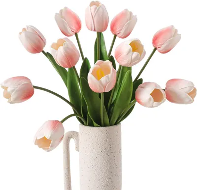 Produktbild von Kunstblumen Tulpen 33 cm, rosa, Blumenstrauß, für Wohnzimmer