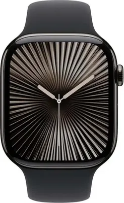 Immagine prodotto di Orologio, Apple Watch S10 Cellular 46mm cassa ardesia in titanio con cinturino sportivo nero - M/L
